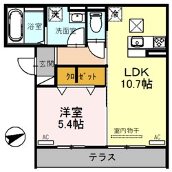 D-roomフォルチェの物件間取画像